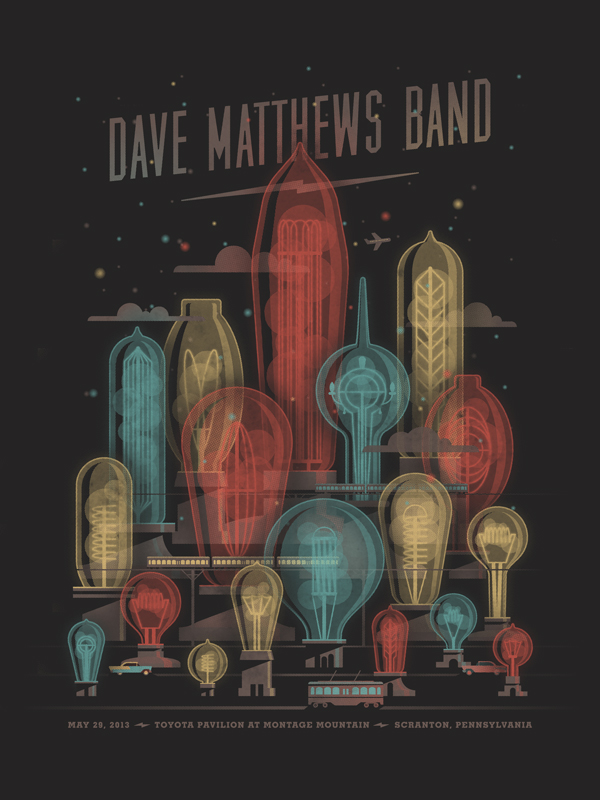 Dave Matthews Band // Scranton PA Poster // by DKNG