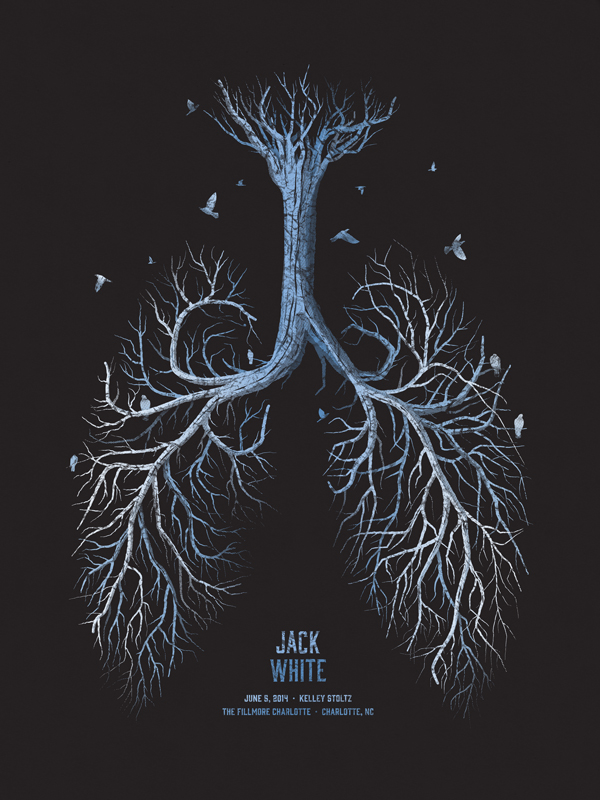 Jack White // Charlotte, NC poster by DKNG