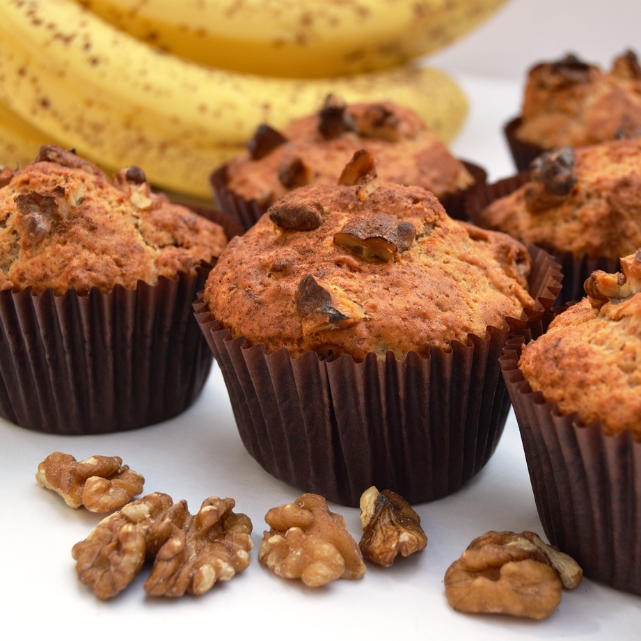 Banana &amp; Walnut Muffins {For Using Up Over-Ripe Bananas} — Gourmet Mum