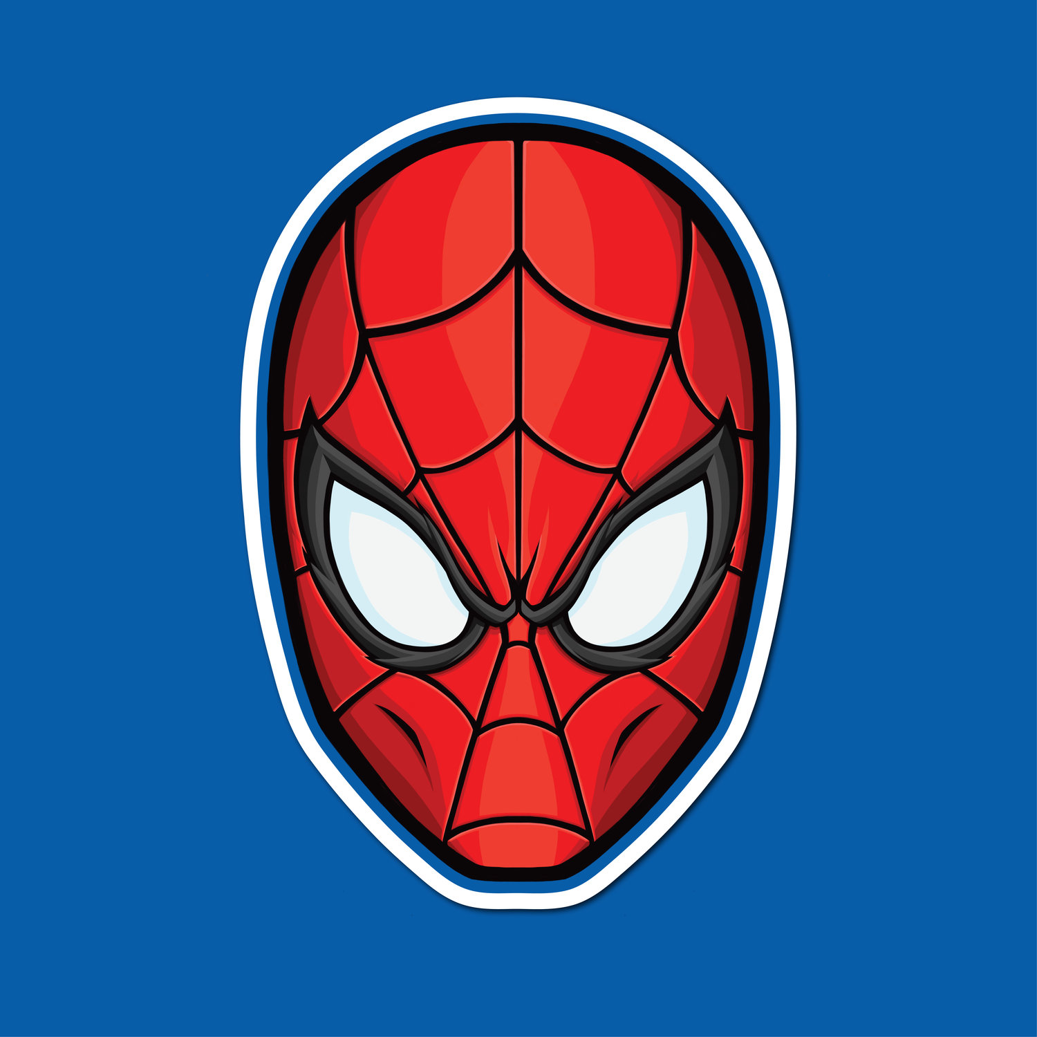 Spiderman Detailed Face Marvel Decal Any Size Any Colors