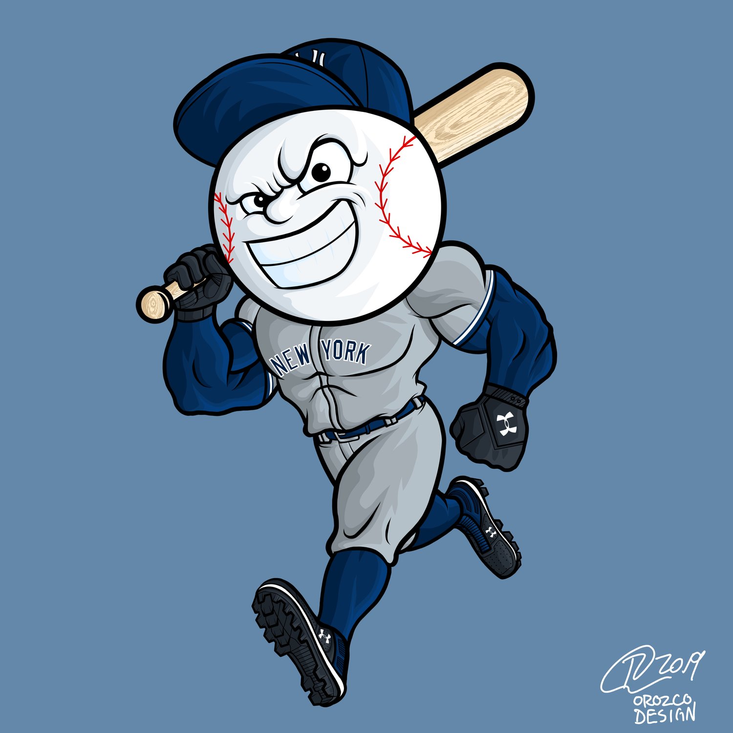 baseball yankees cartoon