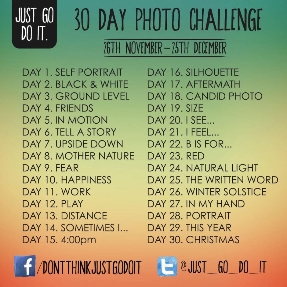 30 days, 30 photos. Sounds easy - and it is. Just don't give up!