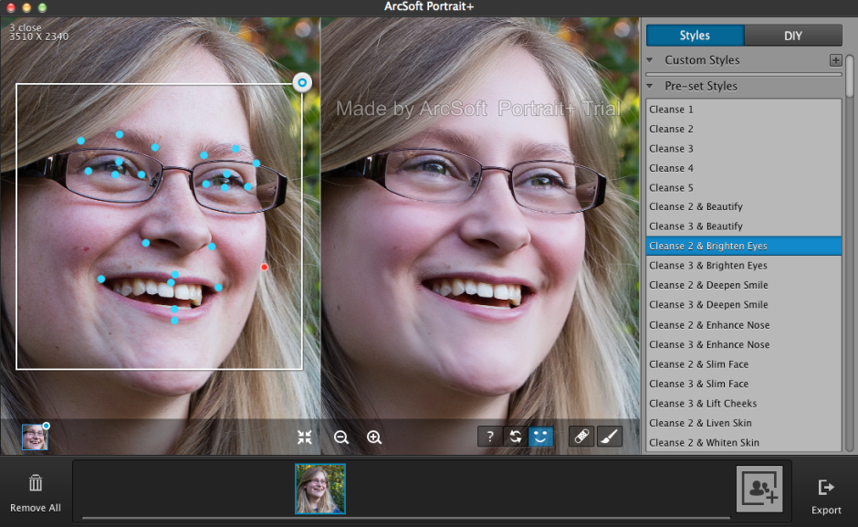 Adjust the key points of facial features to ensure it makes accurate edits