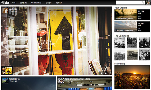 Flickr front page