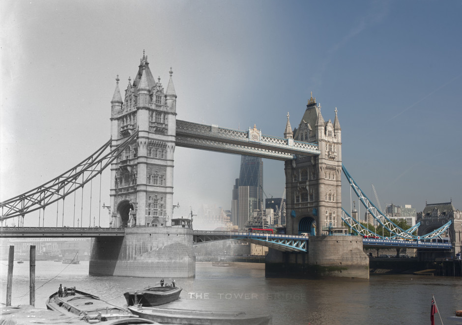 Tower Bridge c. 1903–10, by Christina Broom