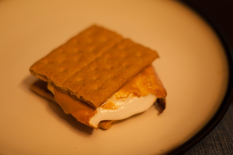 The ISO was through the roof, but it meant that I didn't need to use flash for this fire-lit smore