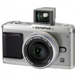The Olympus Pen has an optional viewfinder attachment, turning it into the bastard lovechild of a SLR camera and a rangefinder. Which might not be such a bad thing, actually...