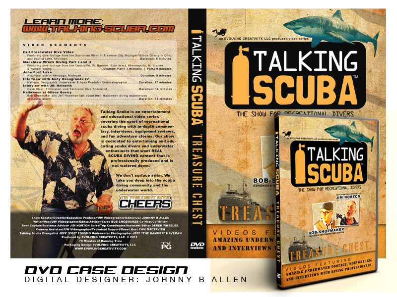DVD case design for Talking Scuba & Outdoor Adventures