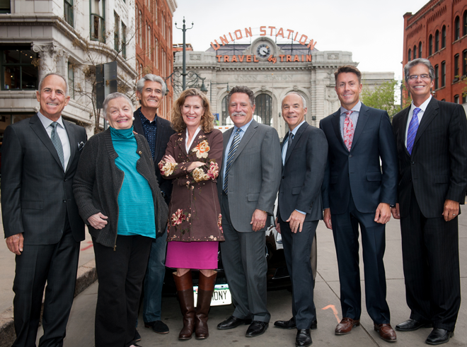 Chad McKinney, (second from right) is pictured with the Union Station Alliance which includes; Larimer Associates, Sage Hospitality, and Dana Crawford