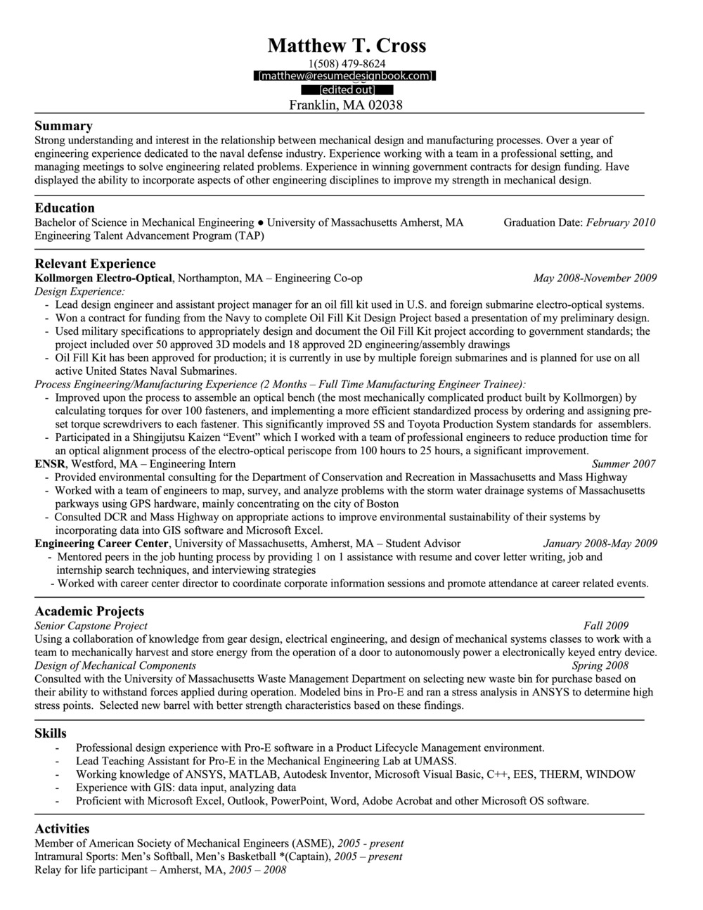 format examples  u2014 the resume design book