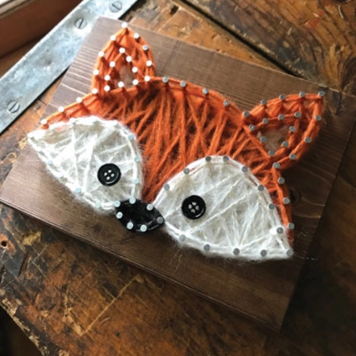 Creativity at Home Box Kit  DIY Fox Mini String Art Kit — The Pottery  Piazza