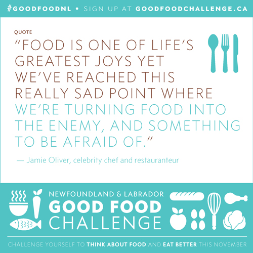 NL Good Food Challenge: A Quote from Jamie Oliver