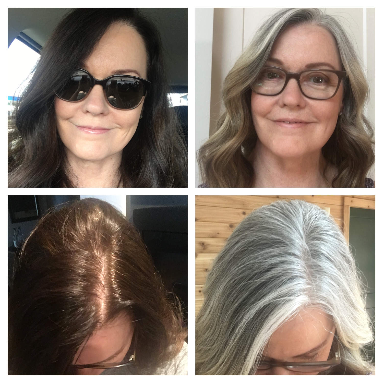 How I transformed dark brunette hair to my natural gray — Feathered Nest The guide to enjoying your empty nest