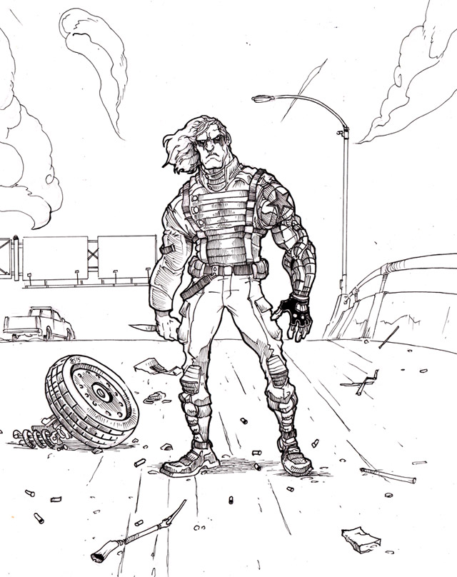Warm-Up Sketch: The Winter Soldier — Smash Comic