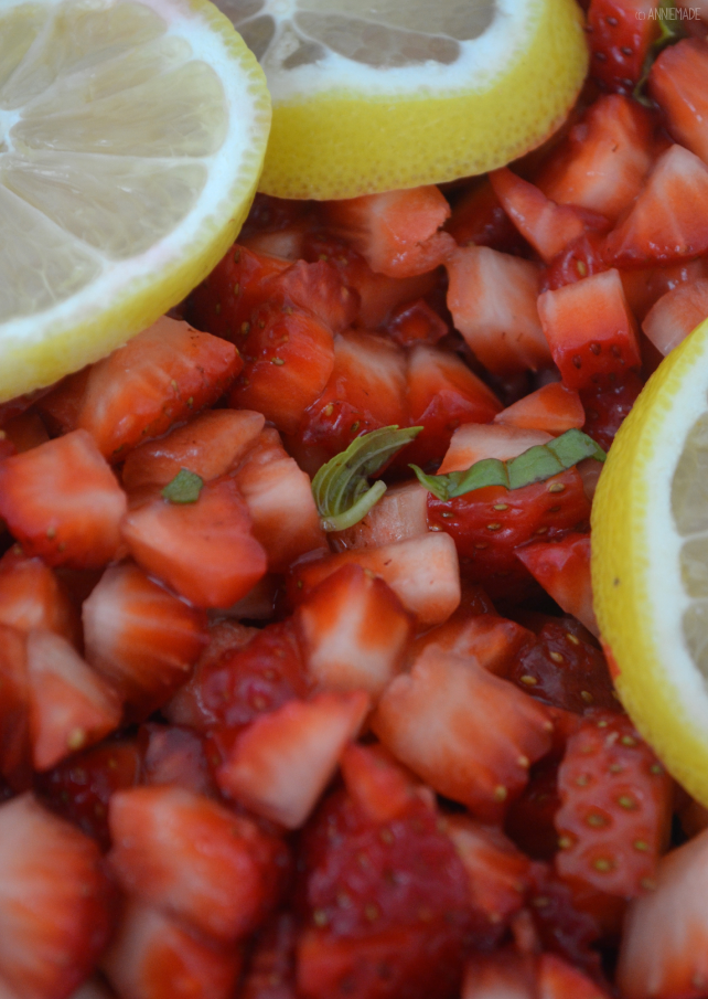 anniemade // Deliciously easy Strawberry Basil Bruschetta Recipe