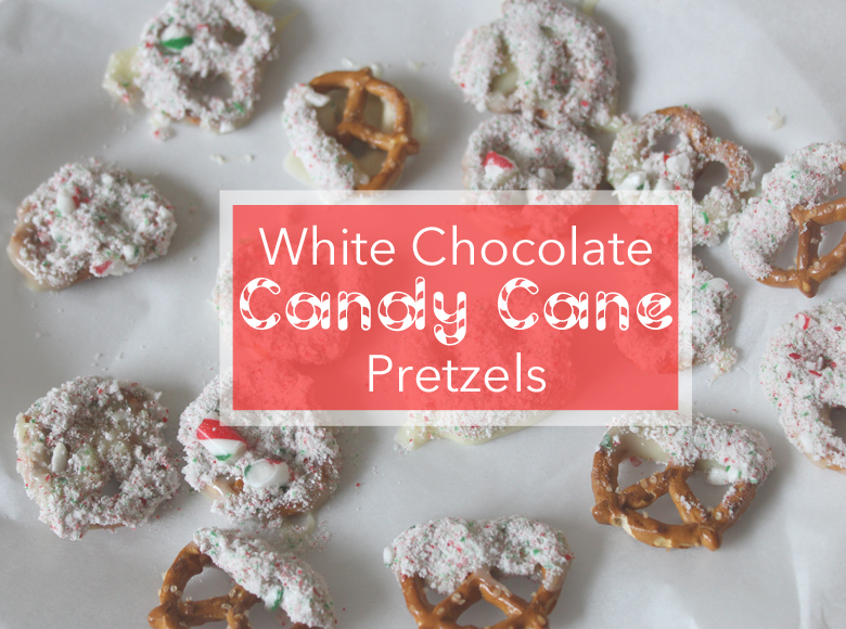 White Chocolate Candy Cane Pretzels