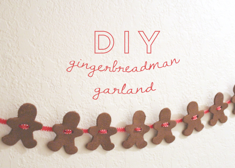 DIY gingerbread decoration garland