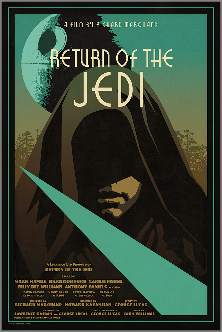 Minimalist/Retro Star Wars Poster Set — Russell Walks Illustration