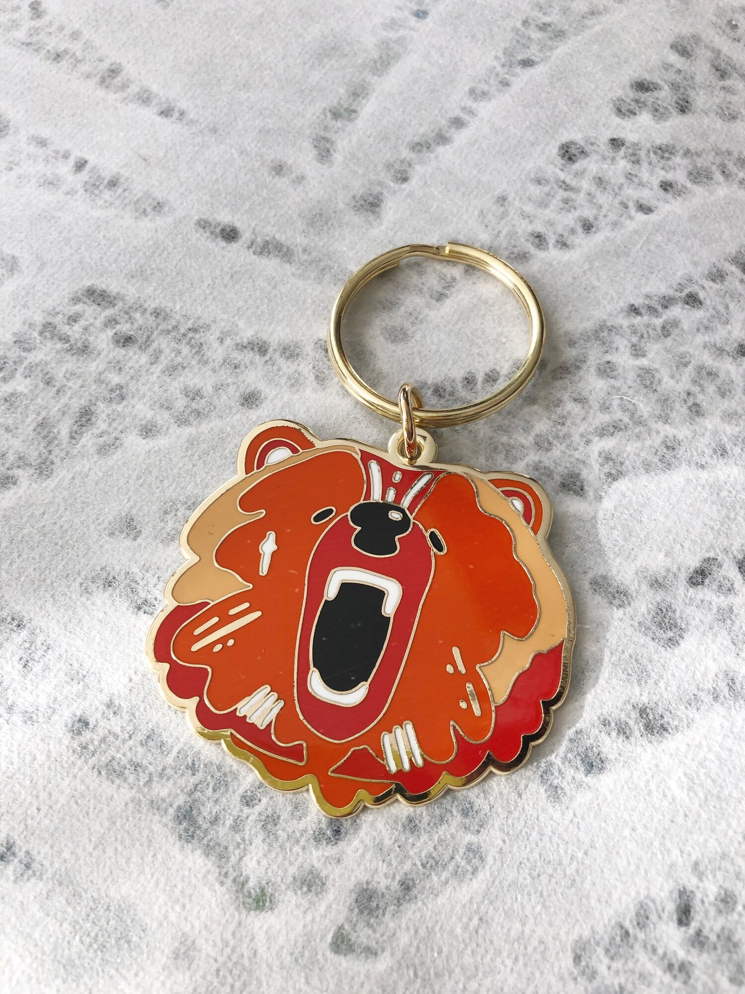 bear hard enamel keychains — free in the lines
