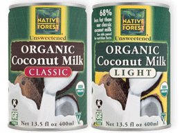 Native Forest makes coconut milk in non-BPA cans.