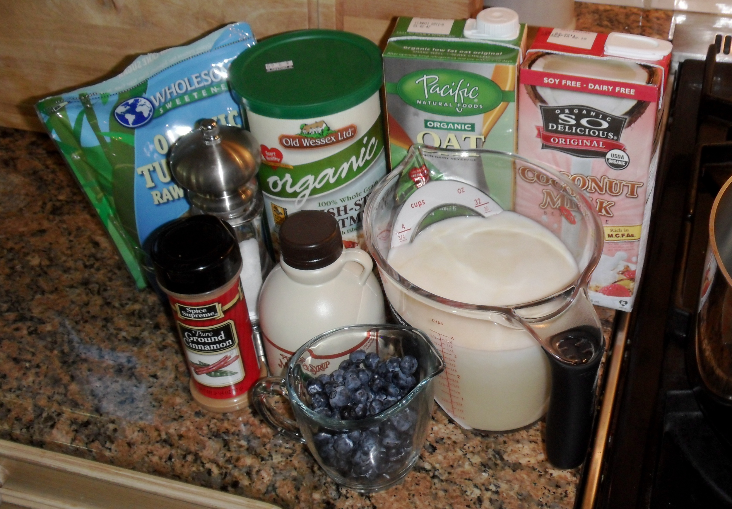 Vegan oatmeal brulee ingredients