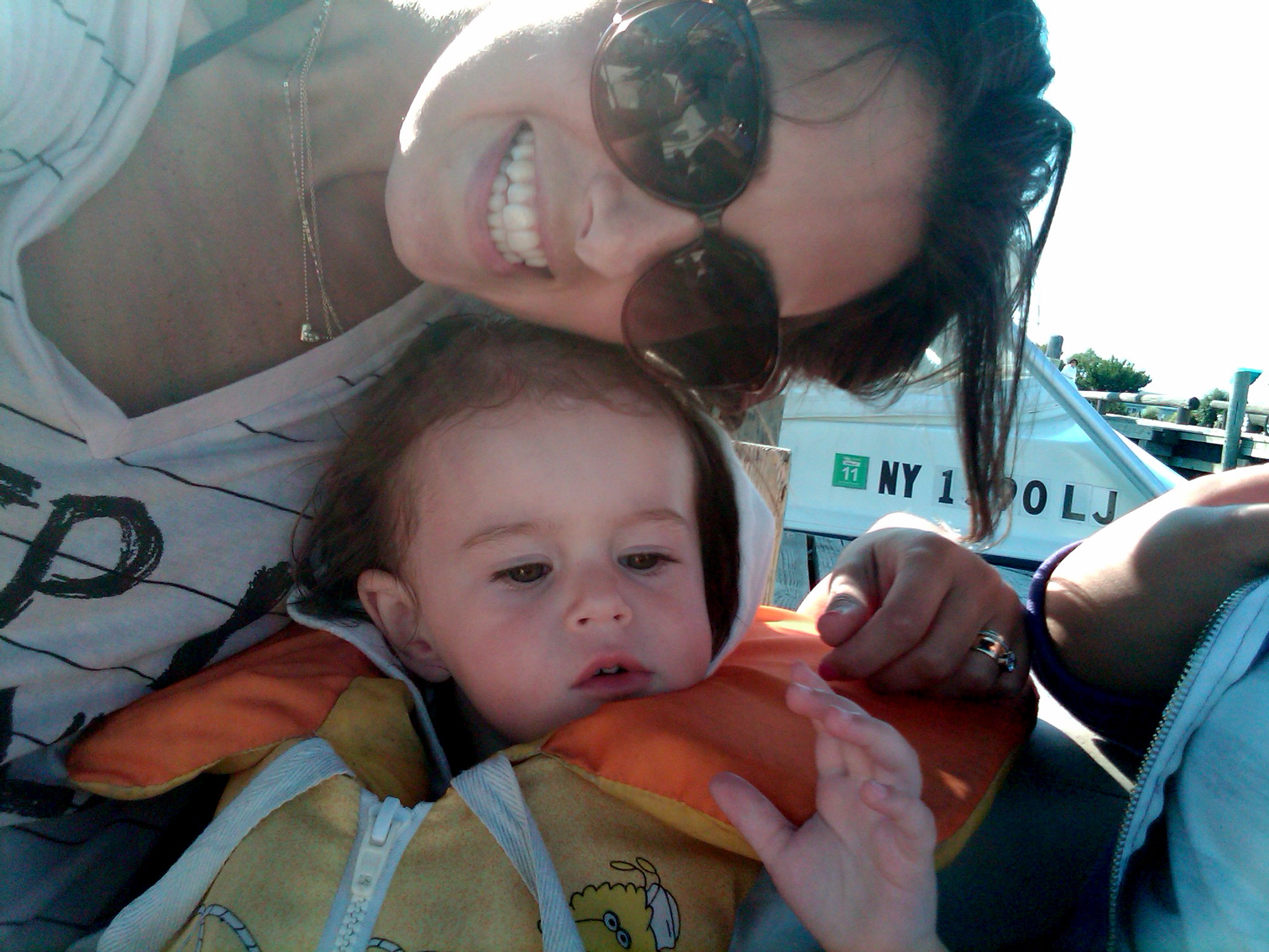Boating with Avital in the hamptons