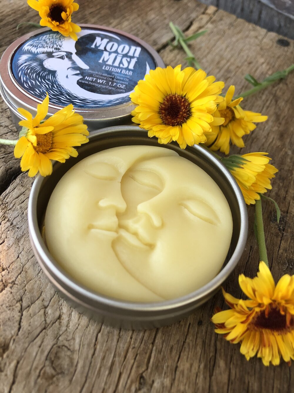 Moon Mist Lotion Bar - made with beeswax, coconut oil, and olive oil,  unscented — Honeyrun Farm
