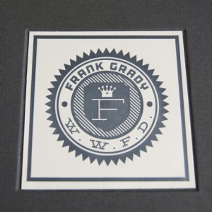 frank grady letterpress plaque