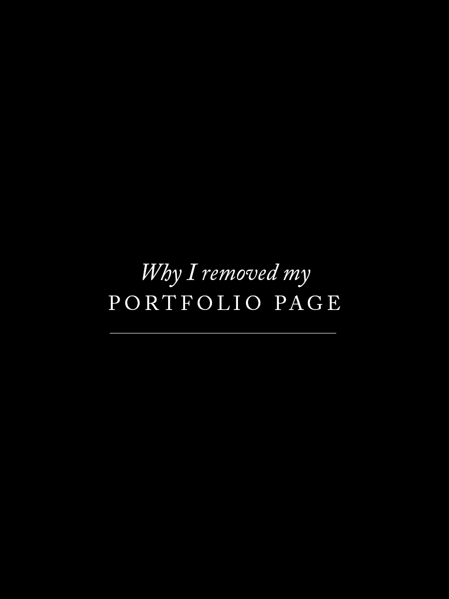 Why I Removed My Portfolio Page - Meredith C Bullock