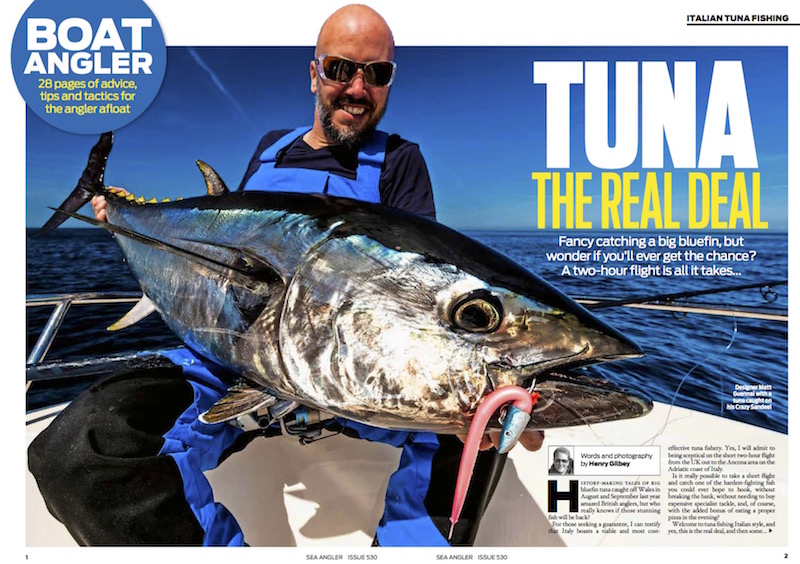 Really pleased with my Italy bluefin tuna feature in the new issue of Sea  Angler — Henry Gilbey