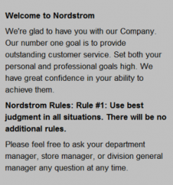 Nordstoms employee manual