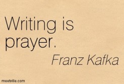 writing is prayer