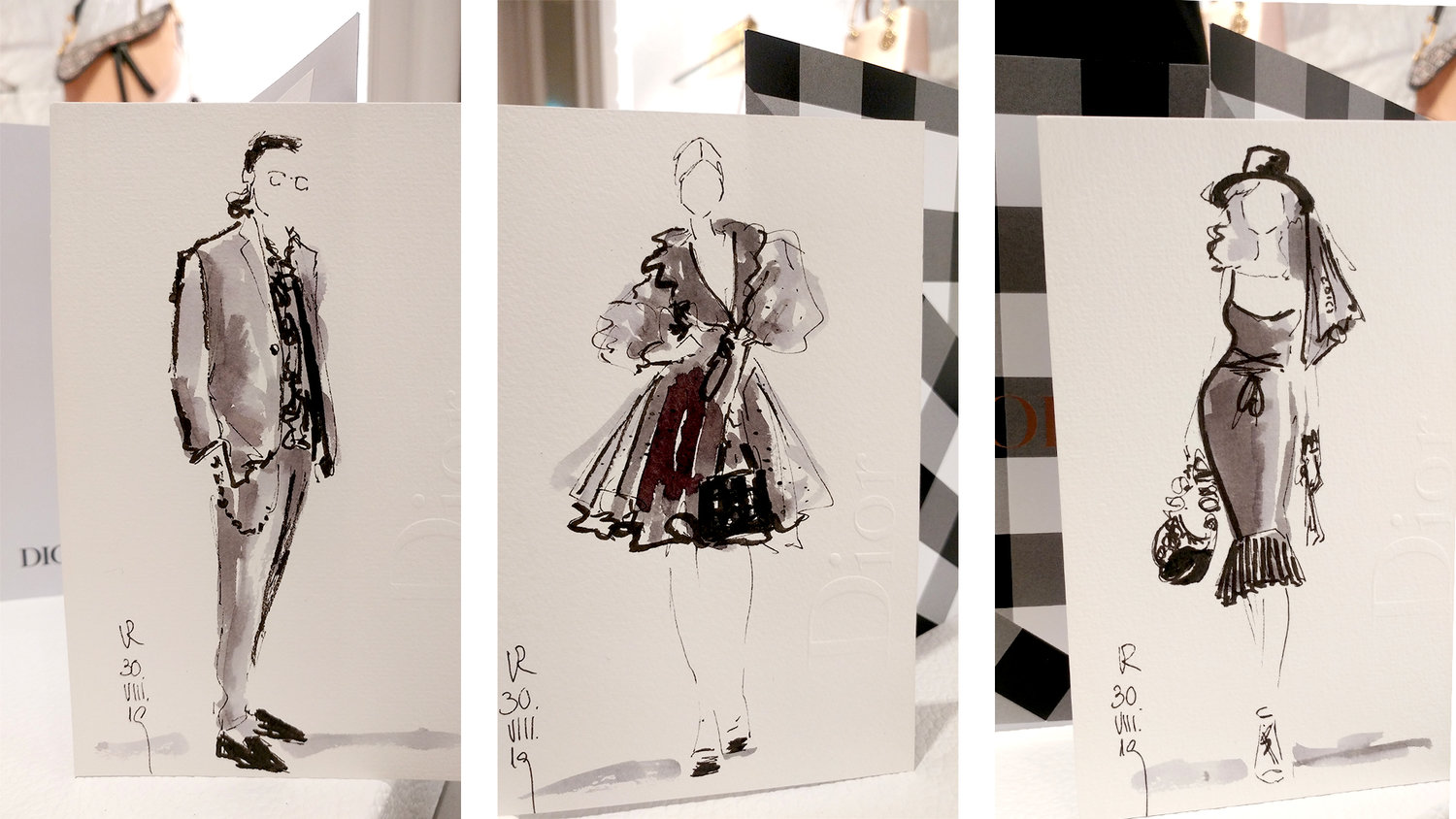 Fashion Sketches Live At Dior Boutique Virginia Romo Illustration