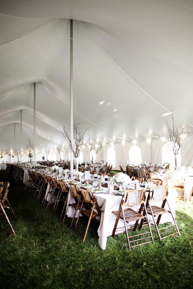 Beautiful Wedding Reception under a tent