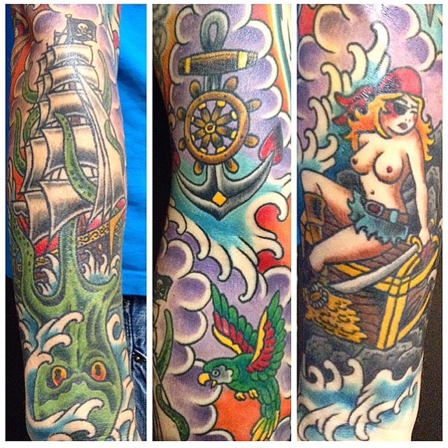 Tattoo of the Week: Nautical Sleeve — Independent Tattoo - Dela-where?