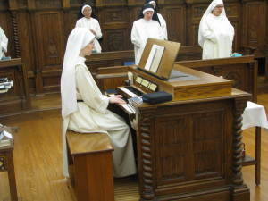 Sr. Mary Veronica plays a hymn from The Summit Choirbook at Sext (Midday Prayer).