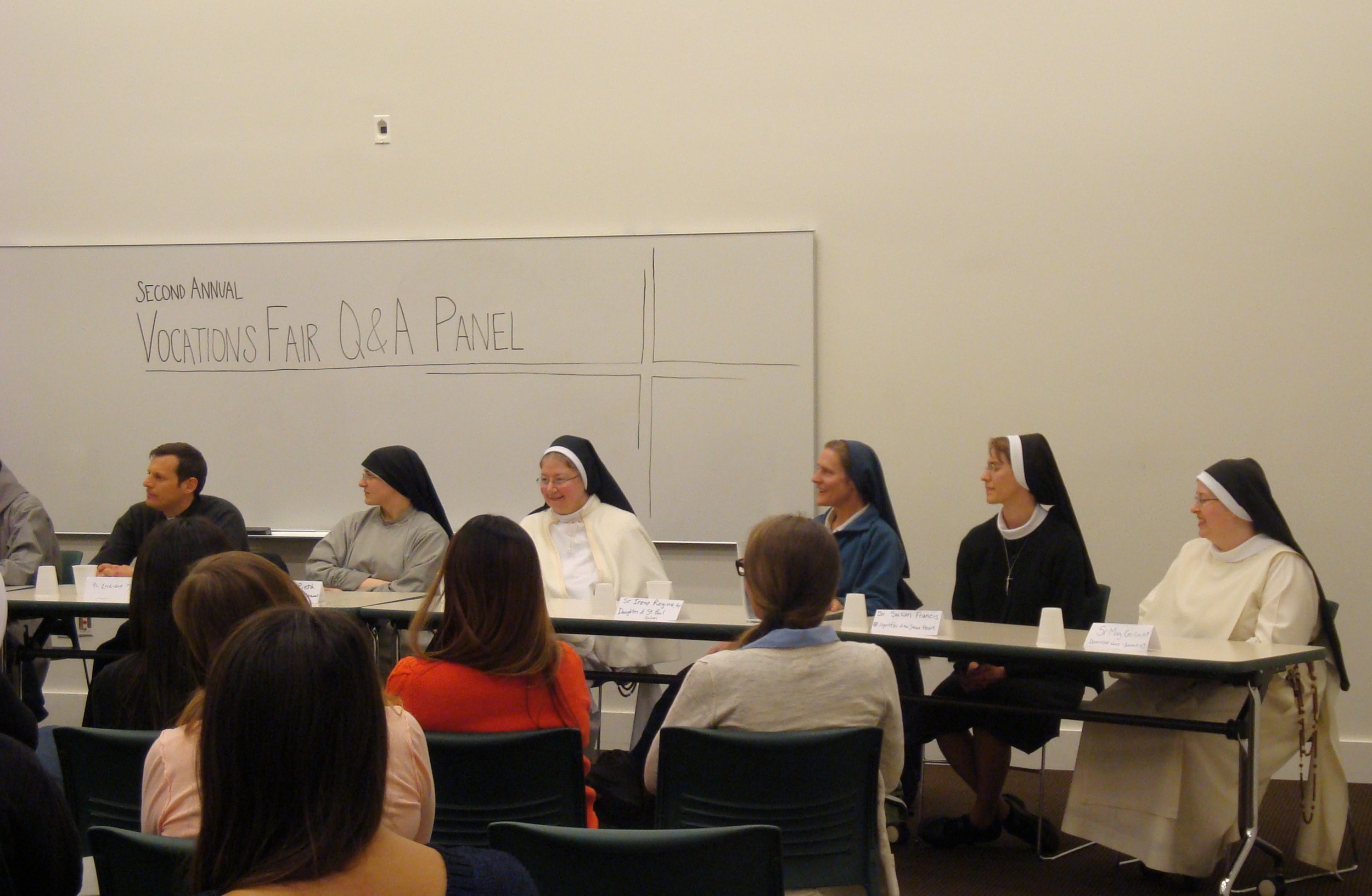The panel of religious for the question and answer session.