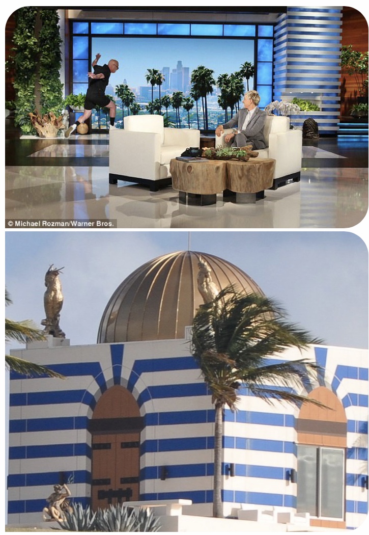 The set of Ellen shares a design theme with the pagan temple of “Epstein Island”? — The Tanster   