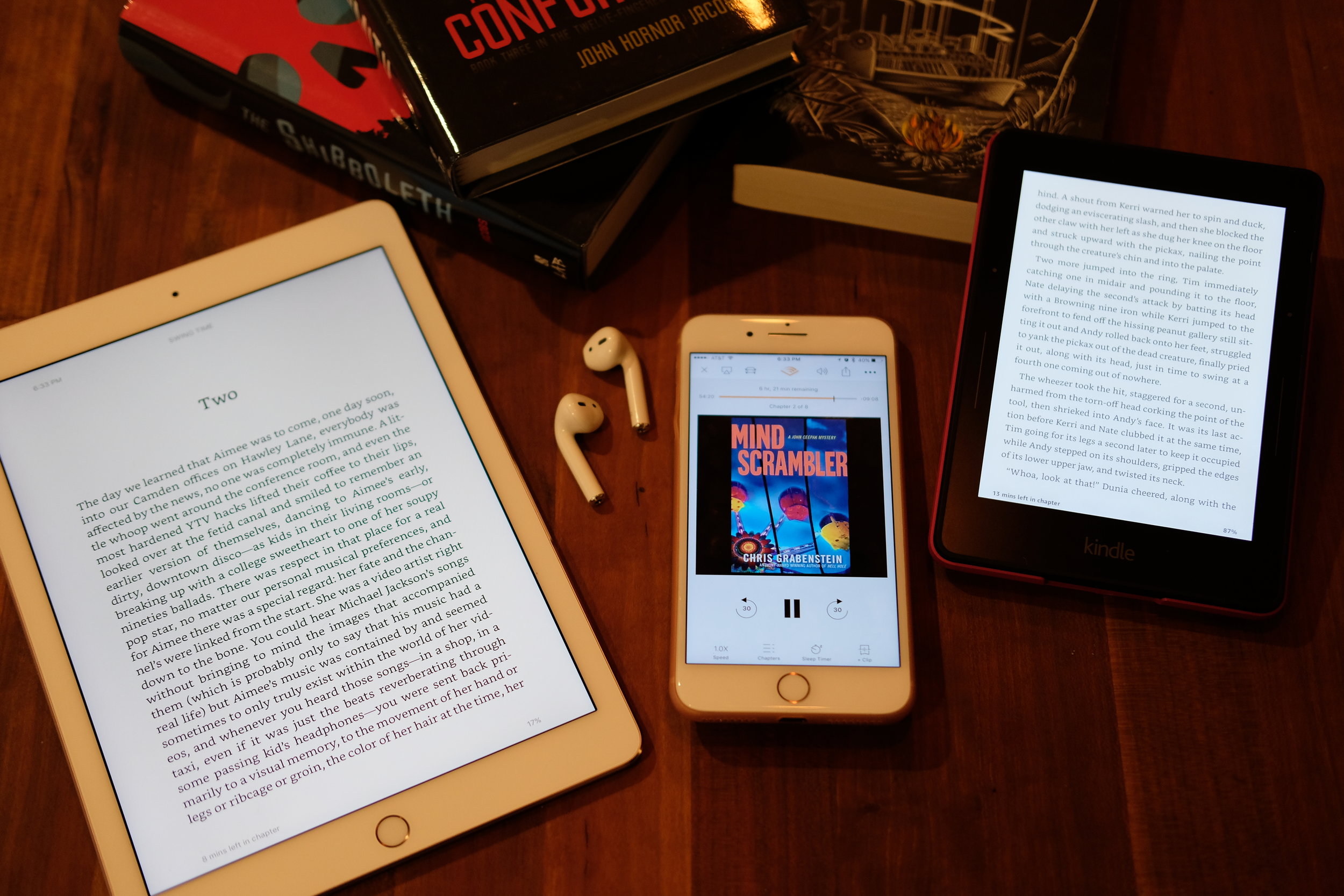 ways to read ipad iphone audio book physical book