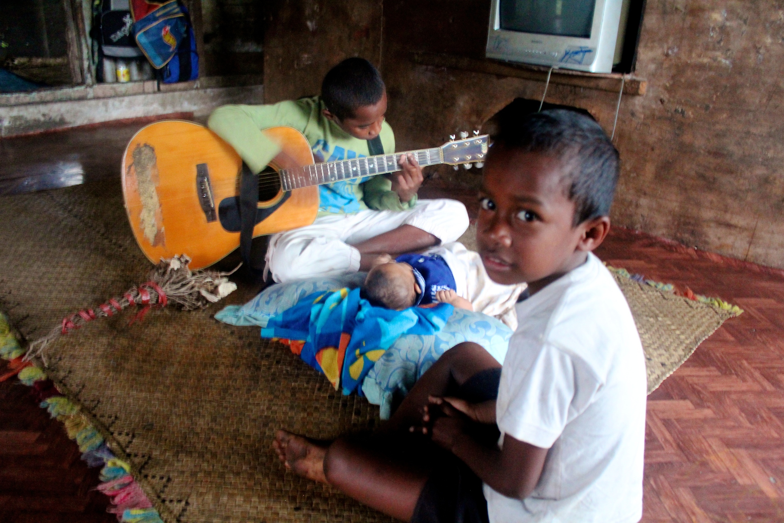 Children serenading