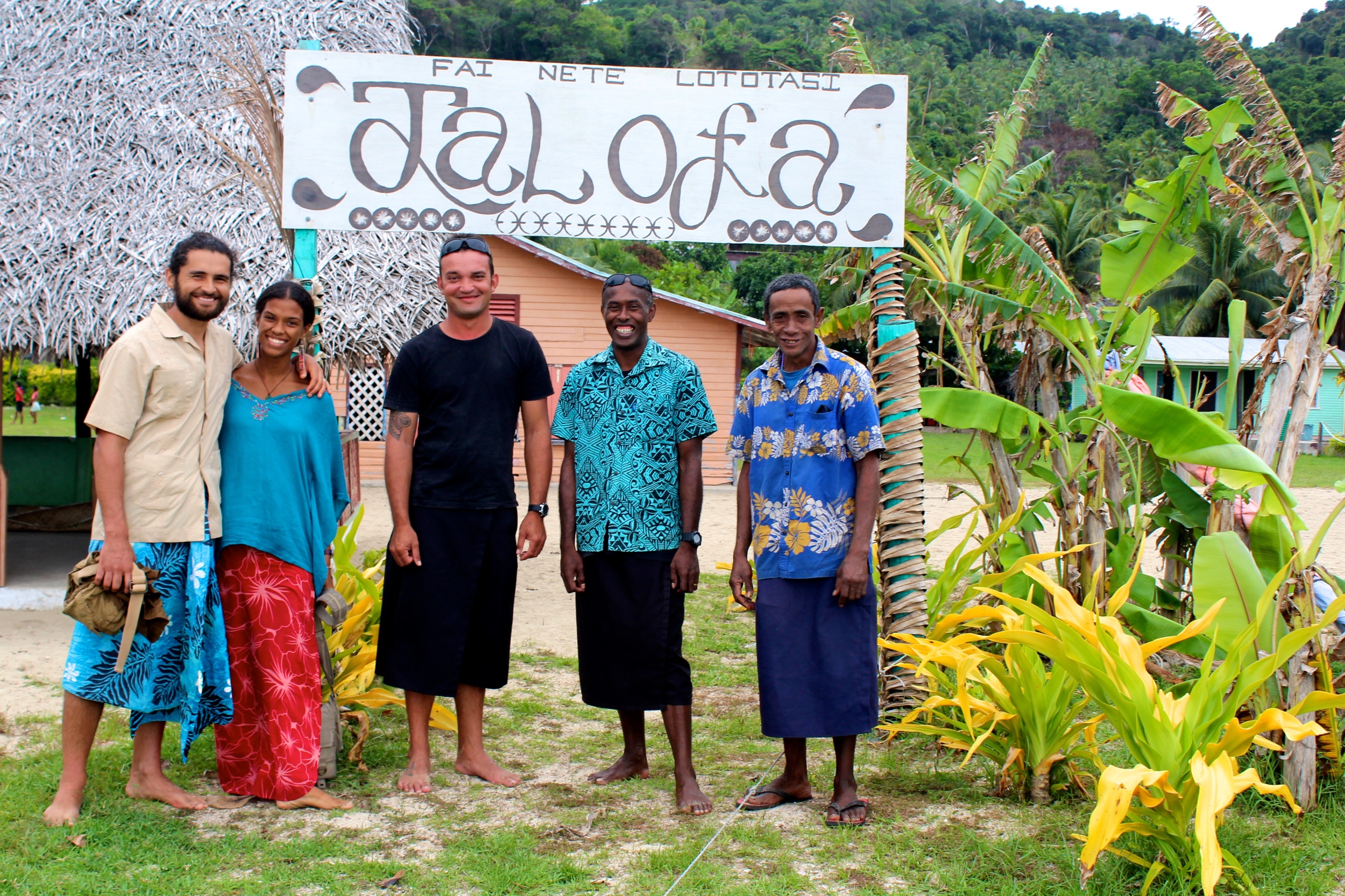 Some of our Paradise team in Kioa