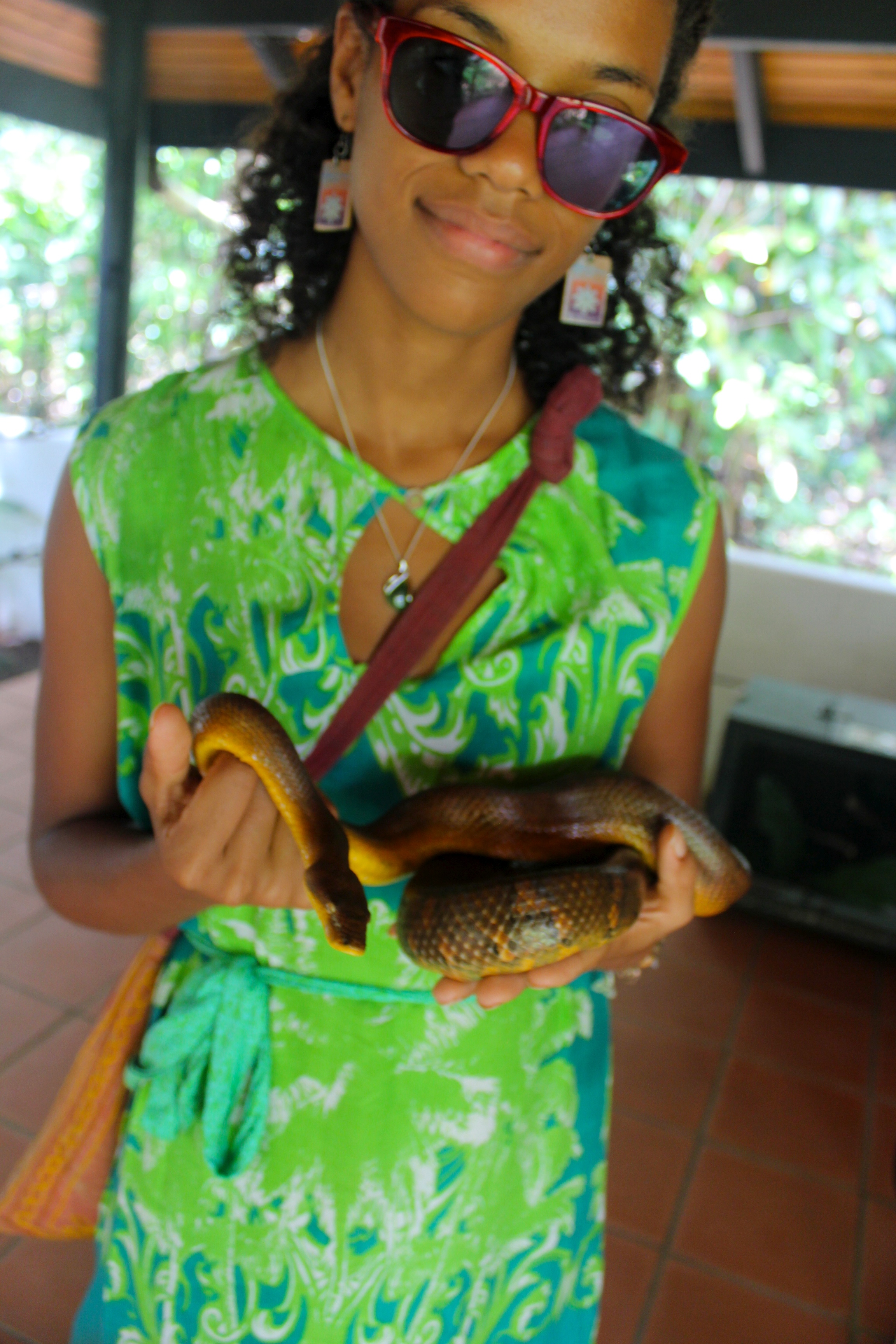 Alise with the Pacific Boa