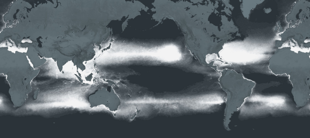  A mapping of the plastic smog pervading our oceans 