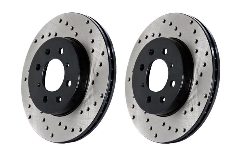 StopTech Front Drilled & Slotted Brake Rotors for 18-19 IS300 F Sport