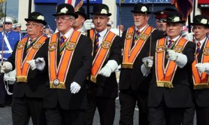 Orangemen parade in Belfast