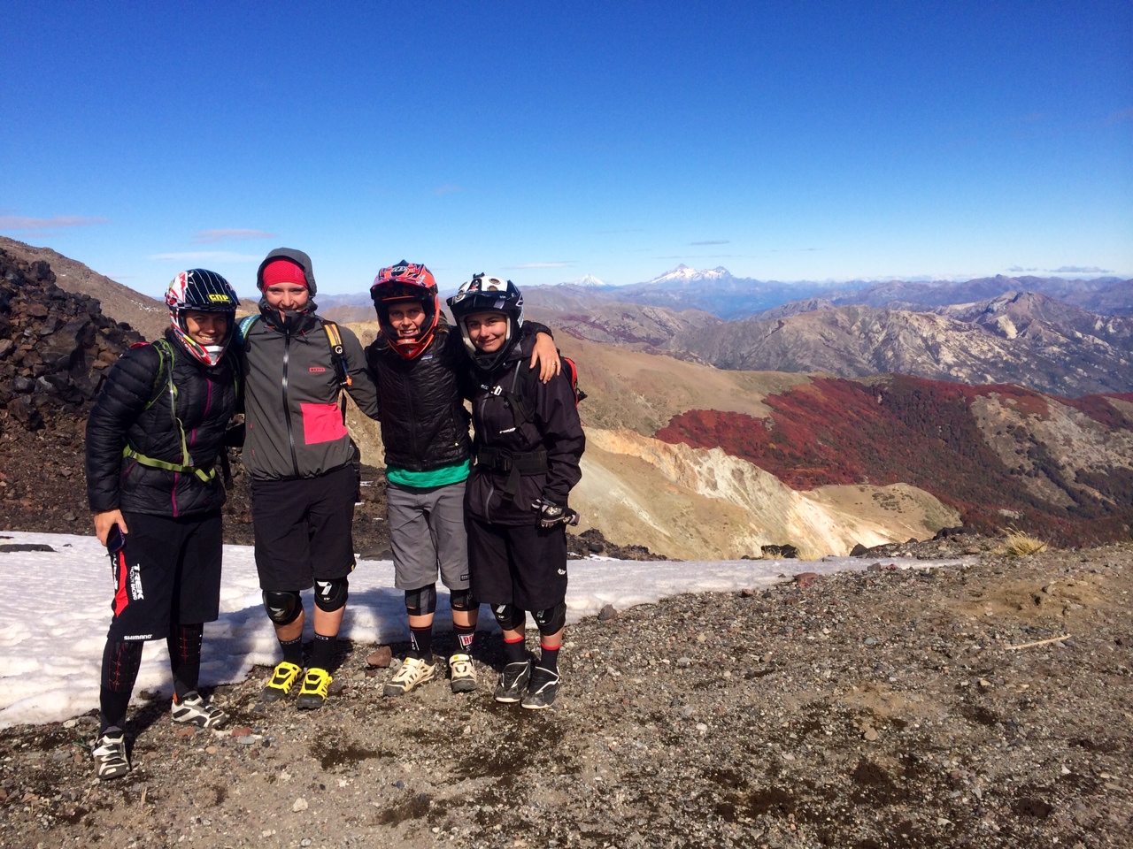 The top of the world, stage 6 with Tracy Moseley, Ines Thoma, Isabeau Cordurier & myself - where did Pauline go? 