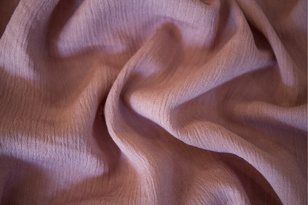 Dusty Mauve Crinkle Rayon Fabric — CLOTH STORY