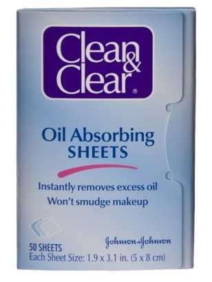 clean & clear oil absorbing sheets