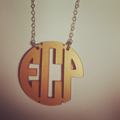 cute monogram necklace