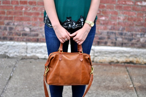 tan madewell purse